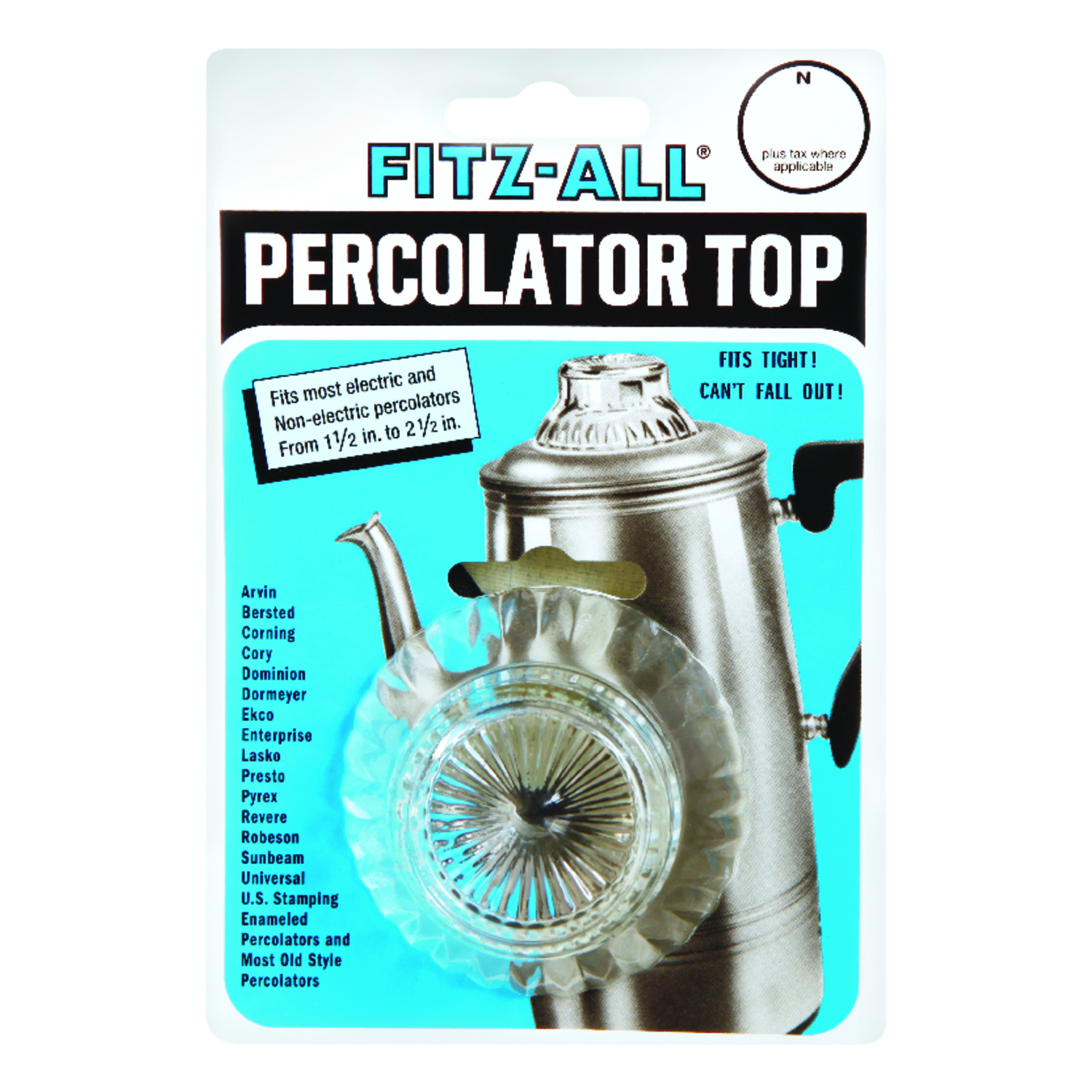 Photos - Other Accessories Fitz-All Glass Replacement Percolator Top Clear 55701