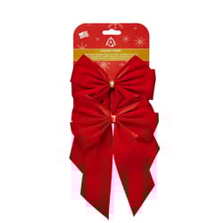 Holiday Trims Red 4 Loop Christmas Indoor Christmas Decor 8.5 in.