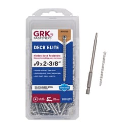 GRK Fasteners No. 9 in. X 2-3/8 in. L Silver Star Trim Head Deck Screws 1 pk