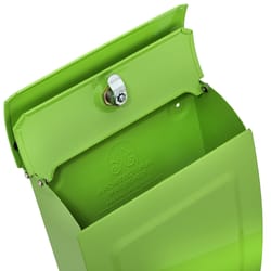 Architectural Mailboxes Aspen Modern Galvanized Steel Wall Mount Lime Green Mailbox