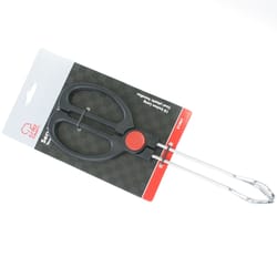 Chef Craft Black/Silver Chrome Tongs