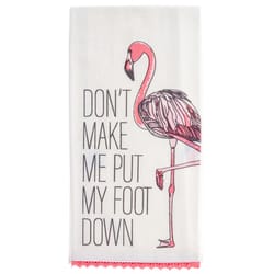 Karma Multicolored Cotton Flamingo Tea Towel 1 pk