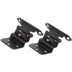 Laurey 1-1/2 in. W X 2-3/4 in. L Matte Black Steel Self-Closing Hinge 2 pk