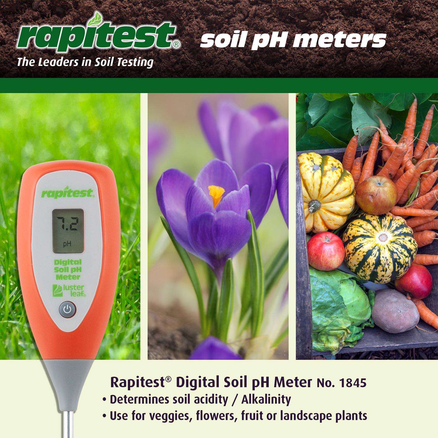 Insten Soil Ph Meter, Soil Moisture / Light / Ph Tester, For Gardening,  Plant Care, Farming, Gardening Tool Kits, Black : Target