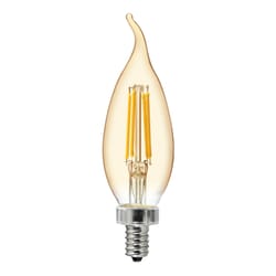 GE CAC E12 (Candelabra) Filament LED Bulb Amber Warm White 40 Watt Equivalence 2 pk