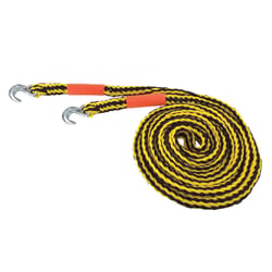 ProGrip 17 ft. L Black/Yellow Tow Ropes with Hooks 1 pk