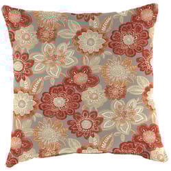 Jordan Manufacturing Multicolored Floral Polyester Throw Pillow 4 in. H X 18 in. W X 18 in. L