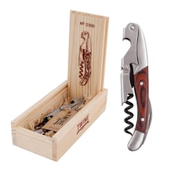 TWINE Chateau Brown Stainless Steel/Wood Corkscrew