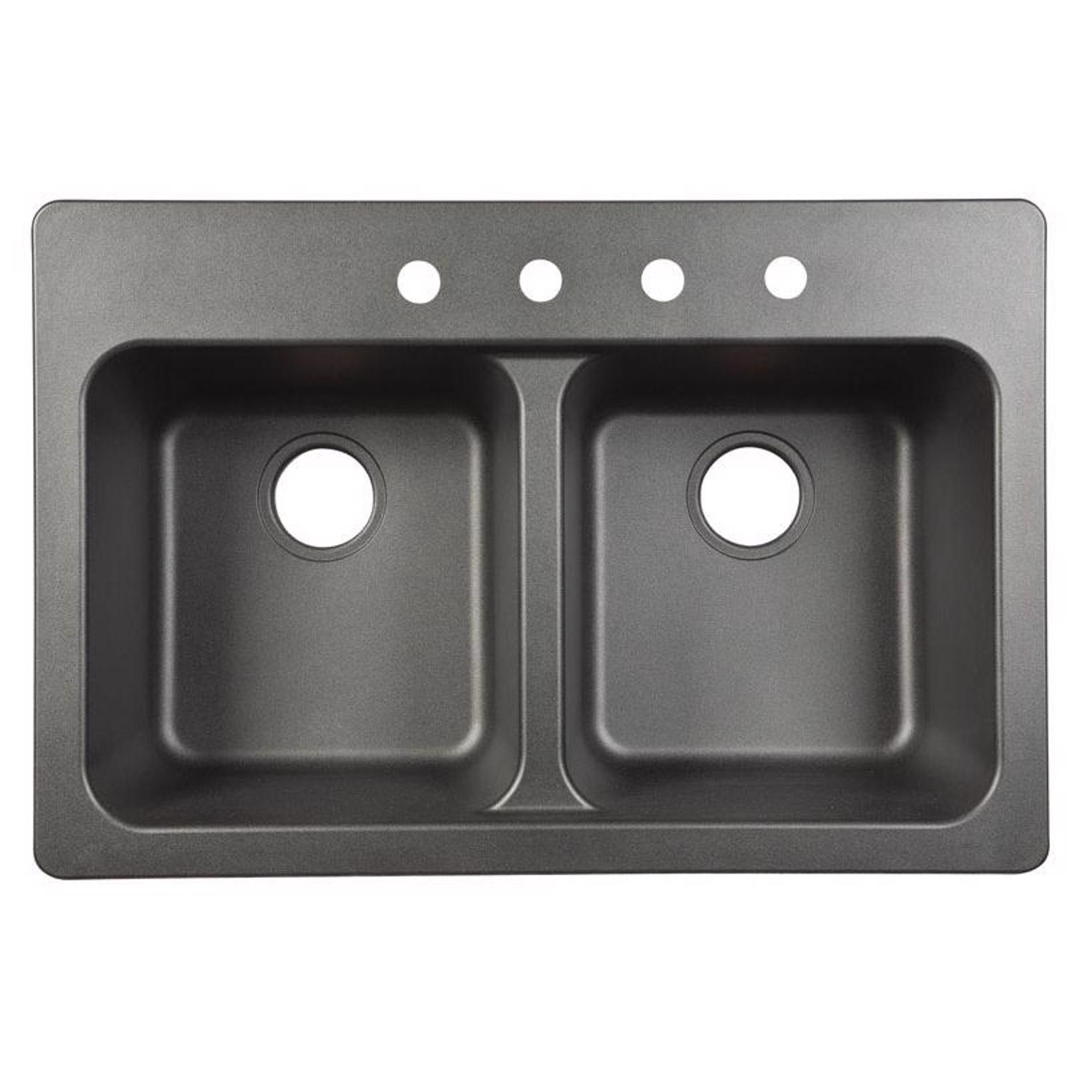 Photos - Kitchen Sink Franke Tectonite Dual Mount 33 in. W X 22 in. L Double Bowl  B 