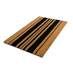 Entryways 36 in. W X 24 in. L Black/Natural Bold Stripes Coir Door Mat