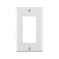 Leviton White 1 gang Thermoset Plastic Wall Plate 1 pk