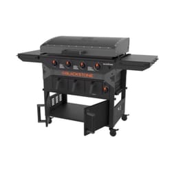 Blackstone 2402 4 Burner Liquid Propane Outdoor Griddle with Hood Black