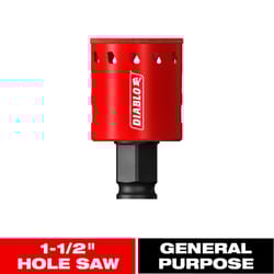Diablo 1-1/2 in. Diamond Grit 5.52 in. L X 1/4 in. D Hole Saw