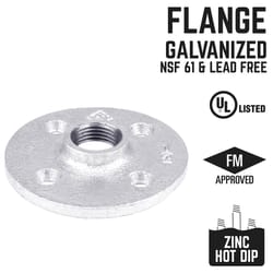 STZ Industries 1/2 in. FIP each Galvanized Malleable Iron Floor Flange