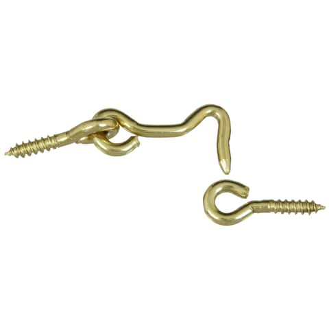 National Hardware National Brass Double Clothes Wardrobe Hook, 2 per Card