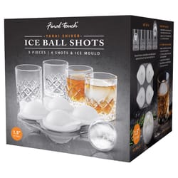 Final Touch 2.5 oz Clear Glass Yarai Shot Glass Set