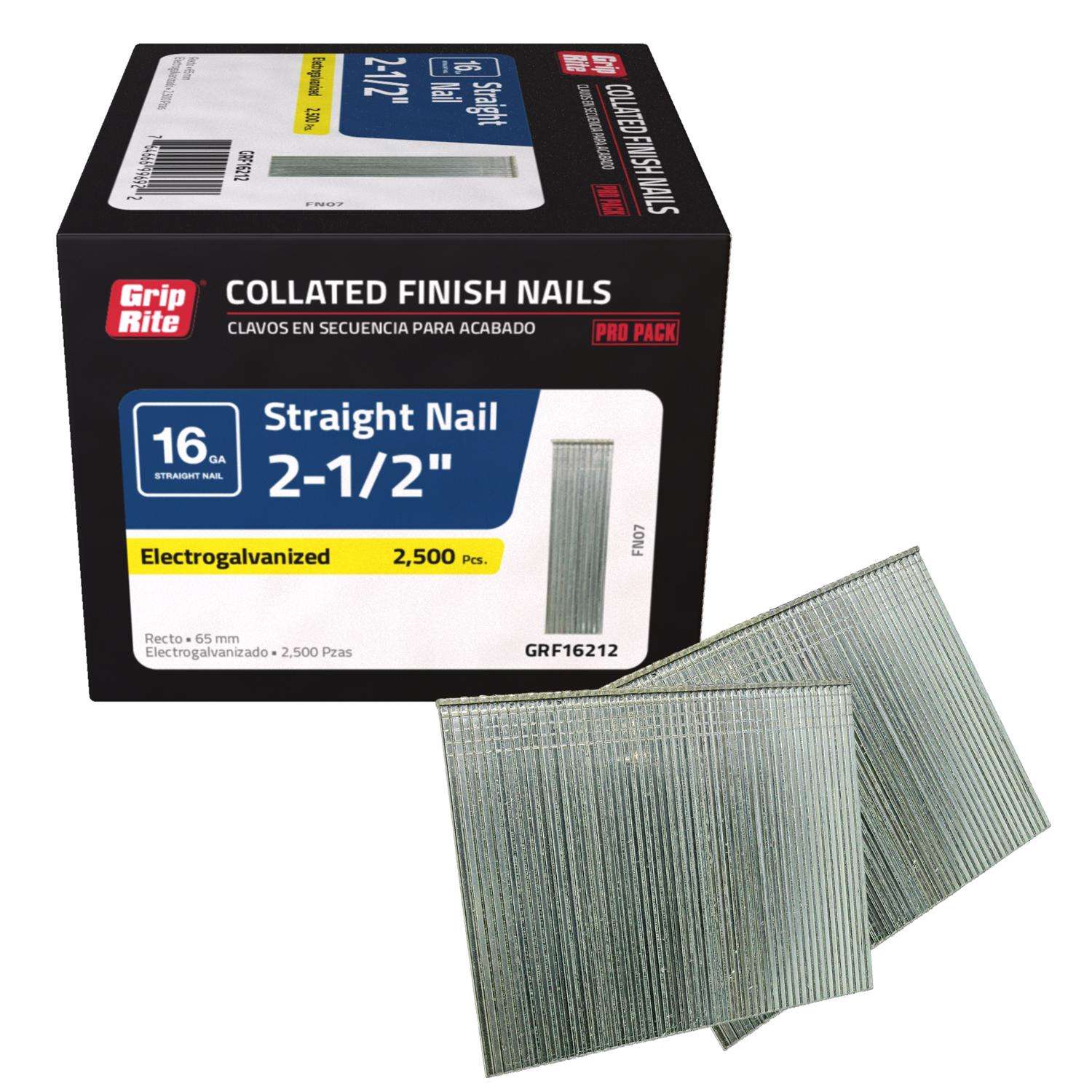 thumbnail image 2 of DEWALT 2-Inch Angled Finish Nails - 2,500-Pack For Trim And Finish Work 2 of 11