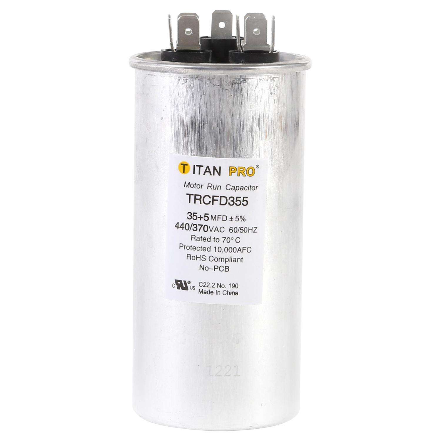 Packard Titan Pro 35+5 MFD 440 V Round Run Capacitor Ace Hardware