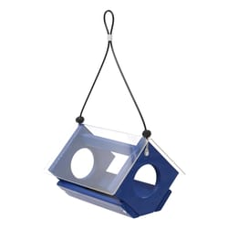 Backyard Essentials Bluebirds Wood Bluebird Feeder Hanging Bird Feeder