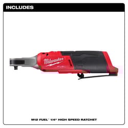 Milwaukee M12 FUEL 1/4 in. Cordless Brushless High Speed Ratchet Tool Only