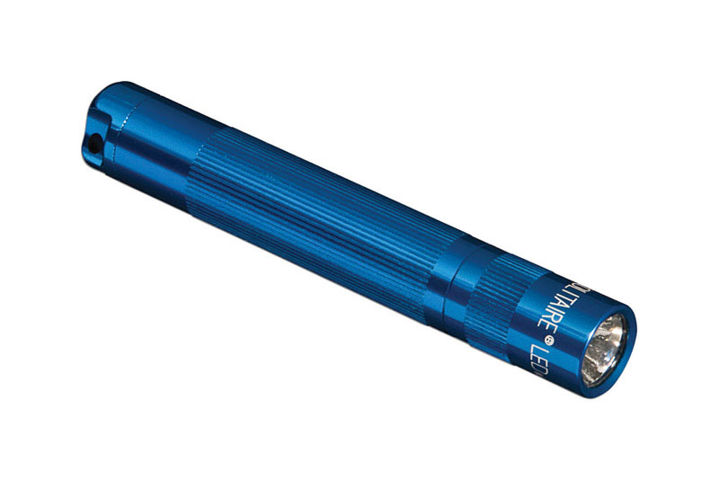 blue flashlight