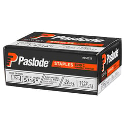 Paslode 1/2 in. W X 5/16 in. L 20 Ga. Wide Crown Staples 5000 pk