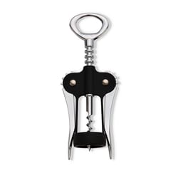 HIC Kitchen Black Chrome Wing Corkscrew