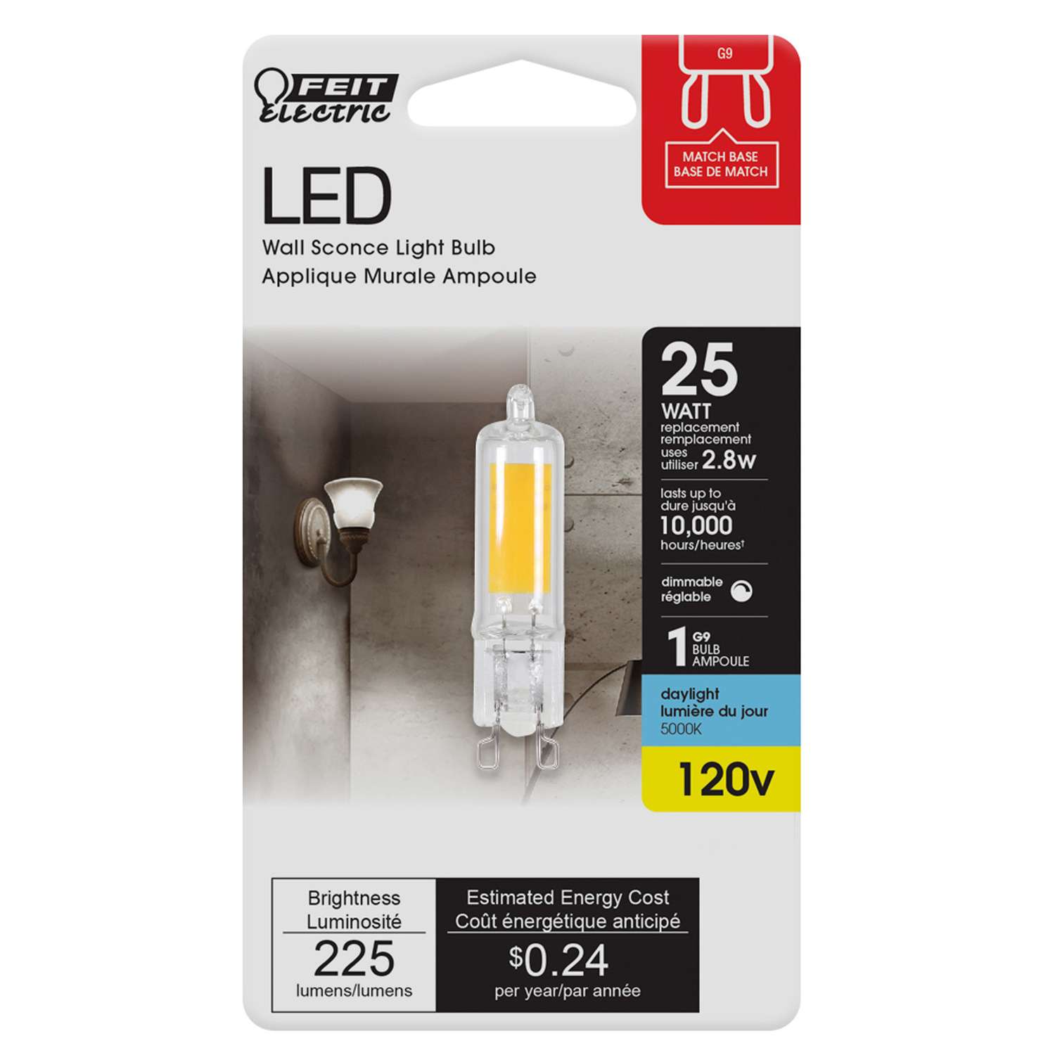 Feit Electric G9 G9 LED Bulb Daylight 25 Watt Equivalence 1 pk Ace