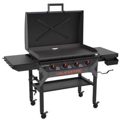 Blackstone Iron Forged 4 Burner Liquid Propane Outdoor Griddle with Hood Black