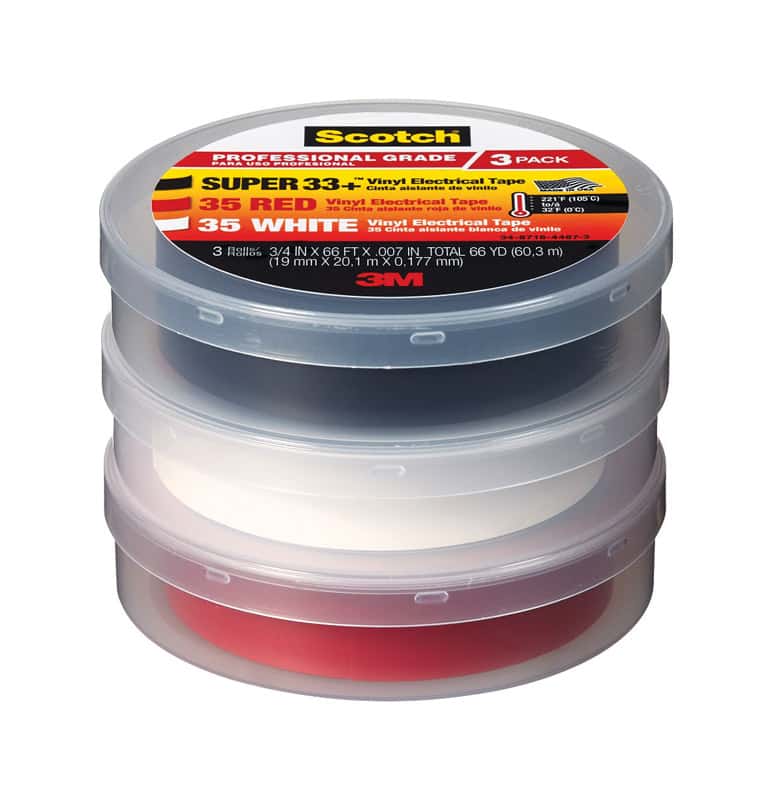 Multipurpose Vinyl Electrical Tape • 7 mil Thick 2" Wide • 66 Ft Long • Flame 