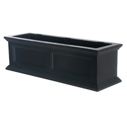 Mayne Fairfield 11 in. H X 11 in. W X 36 in. D Plastic Planter Box Black