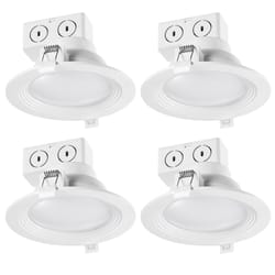 Globe Electric Value 4 Pack White 5 in. W Plastic LED Recessed Light 60 W