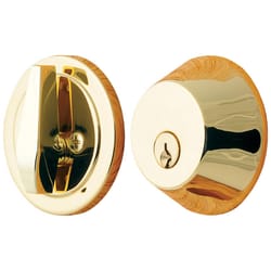 Ace Polished Brass Solid Brass Single Cylinder Deadbolt