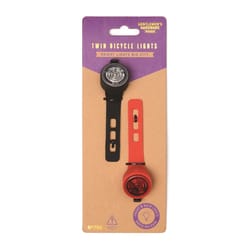 Gentlemen's Hardware Silicone Twin Bicycle Lights Red/Black