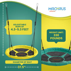 Swingan 1 Person Yellow Polypropylene Saucer Swing