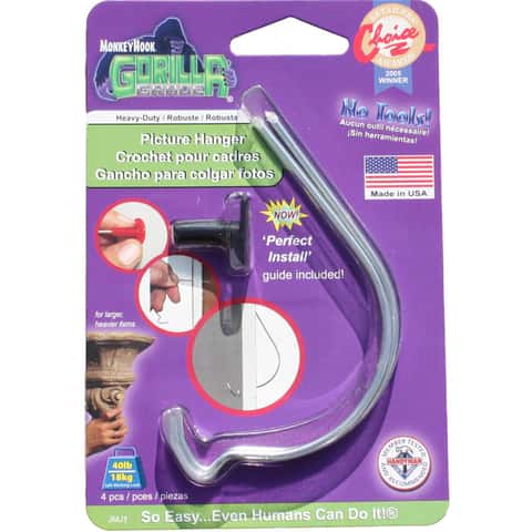 Hangman Silver Apartment Hanger 120 lb 1 pk Hangman Silver Apartment Hanger 120 lb 1 pk