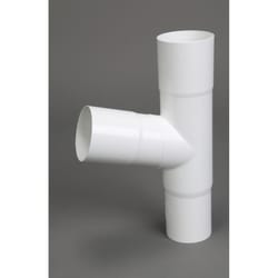 Plastmo 8 in. W X 12 in. L White Vinyl Round Downspout Adapter