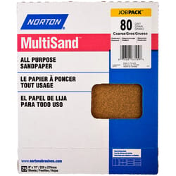 Norton MultiSand 11 in. L X 9 in. W 80 Grit Aluminum Oxide All Purpose Sandpaper 25 pk