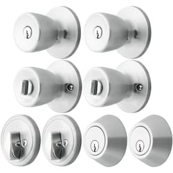 Ace Tulip Satin Stainless Steel Double Entry Door Kit 1-3/4 in.