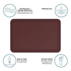 Gel Pro 20 in. W X 30 in. L Burgundy Polyurethane Foam Anti-Fatigue Mat