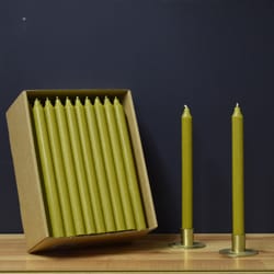 Kiri Tapers Dark Olive Green Unscented Scent Taper Candle