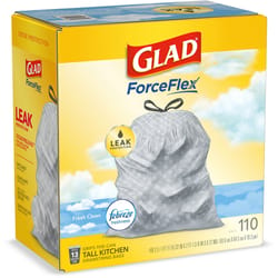 Glad Force Flex Plus 13 gal Lemon Scent Tall Kitchen Bags Drawstring 34 pk  0.82 mil