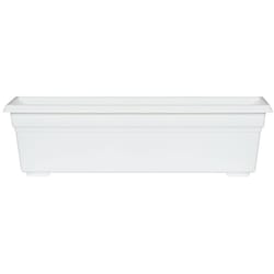 Novelty 6.4 in. H X 23.8 in. W X 8 in. D Plastic Countryside Flower Box White