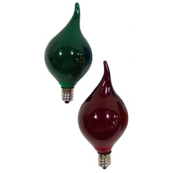 Celebrations Incandescent G45 Green/Red 2 ct Replacement Christmas Light Bulbs