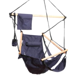 SoCo Swings Skyland 1 Person Wood Porch Swing Blue