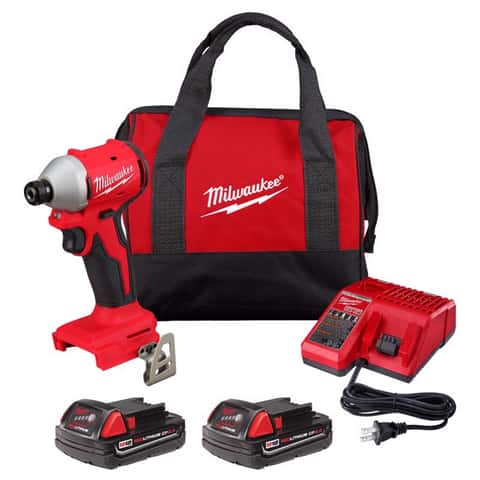 Milwaukee M18 Compact Cordless Brushless 1 Tool Impact Driver Kit