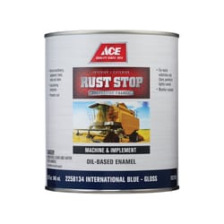 Ace Rust Stop Indoor/Outdoor Gloss International Blue Oil-Based Enamel Rust Preventative Paint 1 qt