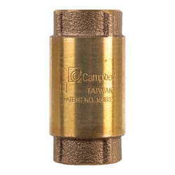 Campbell 3/4 in. D X 3/4 in. D FNPT x FNPT Red Brass Spring Loaded Check Valve