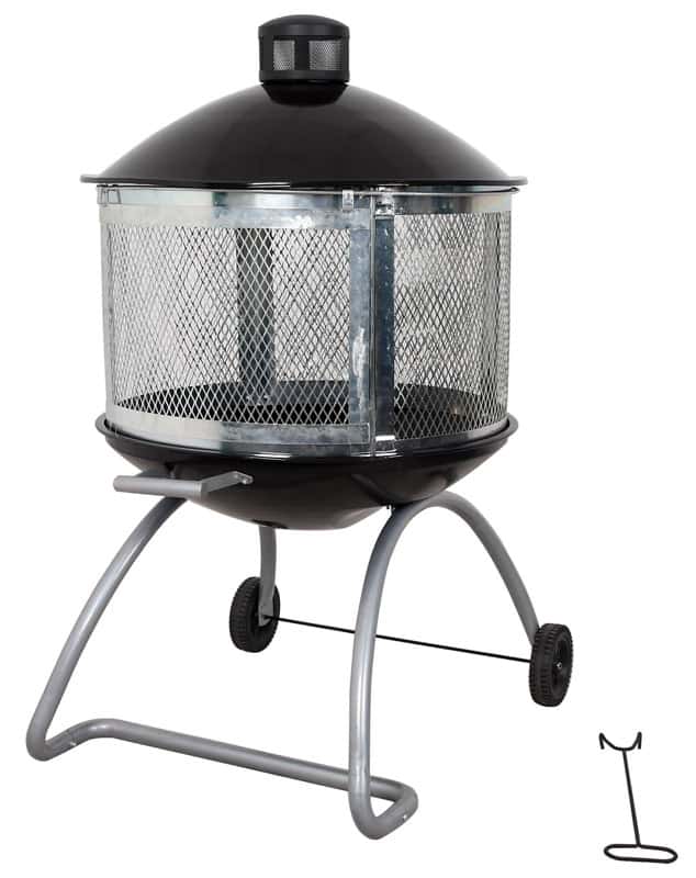 Living Accents 28 Porcelain/Steel Round Wood Fire Pit - Ace Hardware
