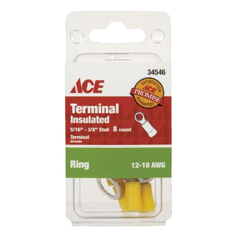 Ace Insulated Wire Ring Terminal Yellow 8 pk - Ace Hardware